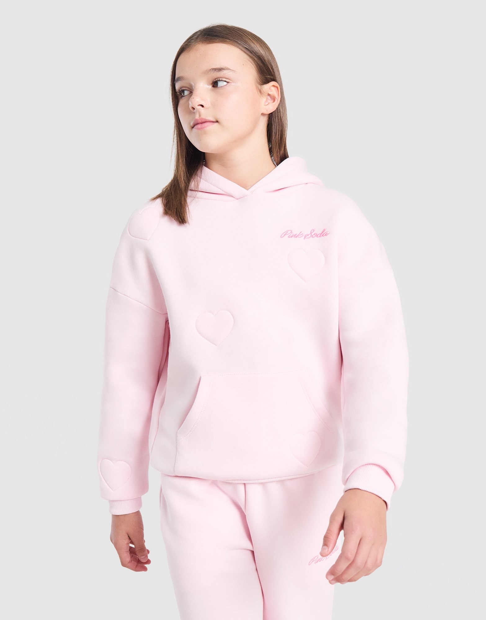 Pink Soda Sport Girls' Heart Stitch Hoodie Kinder