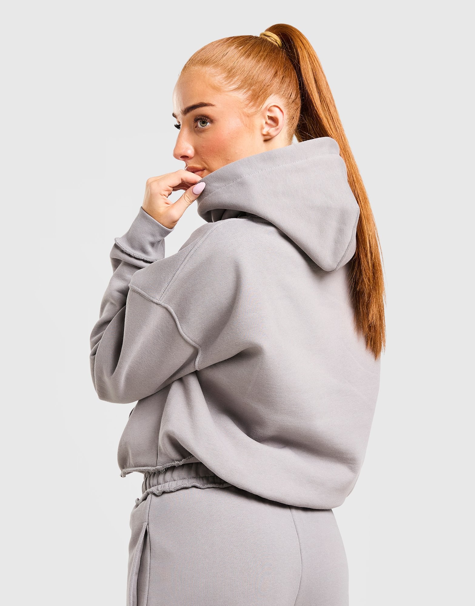 Unlike Humans Checkers Boxy Hoodie