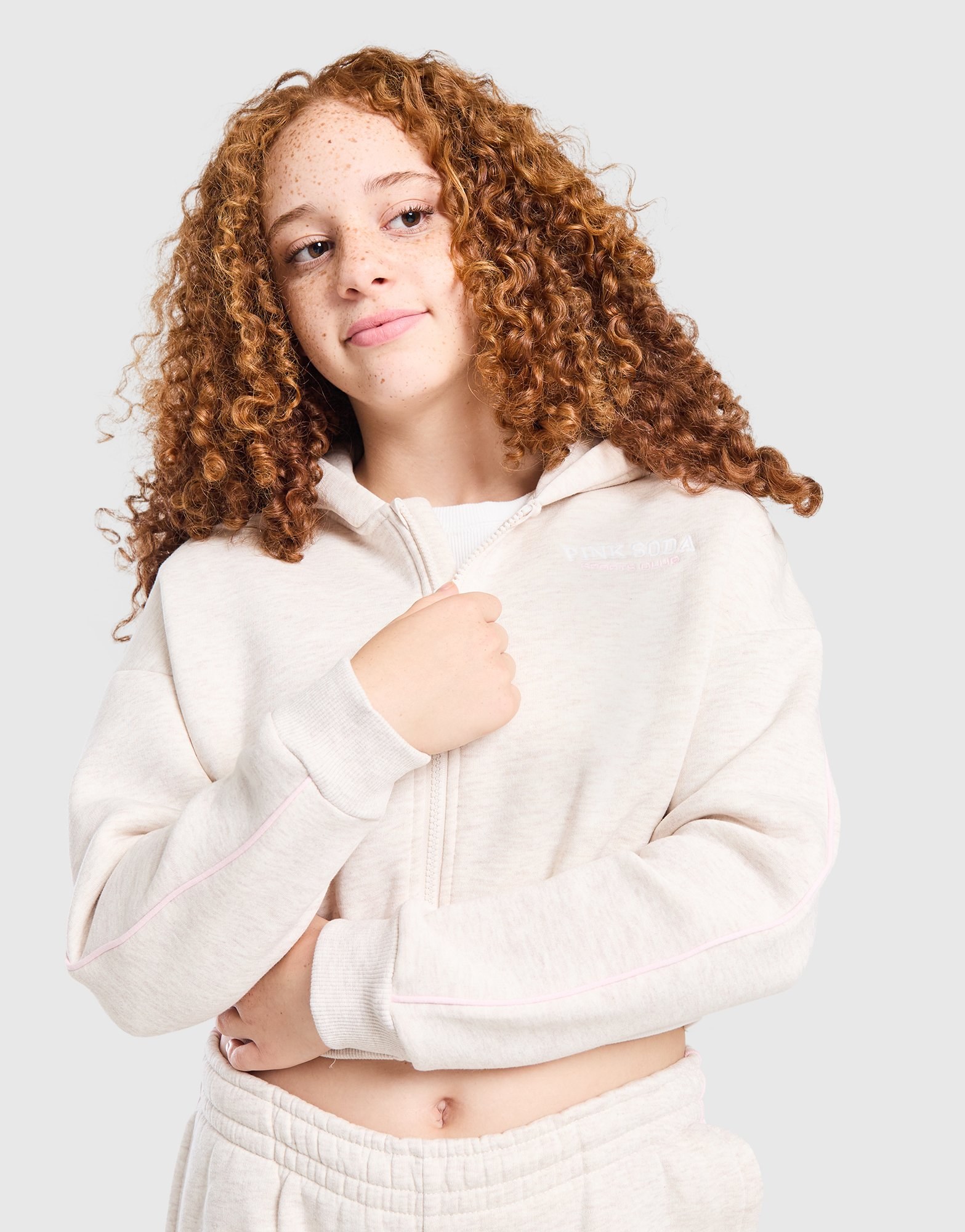 Pink Soda Sport Girls' Swirl Cropped Hoodie Kinder