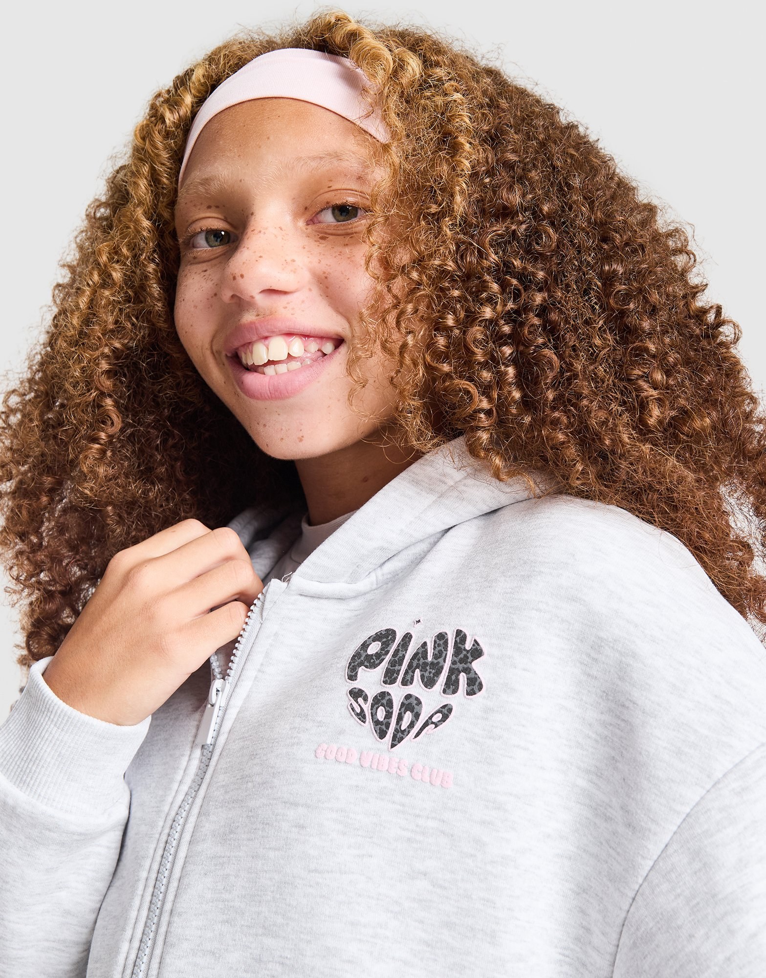 Pink Soda Sport Girls' Leopard Crop Hoodie Kinder