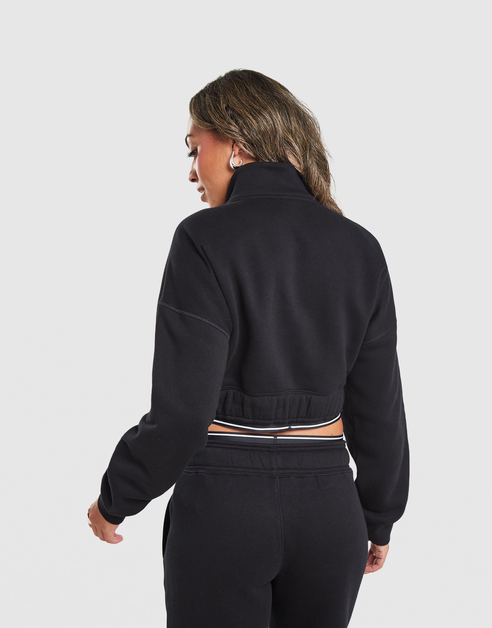 Under Armour Wordmark 1/4 Zip Cropped Sweatshirt