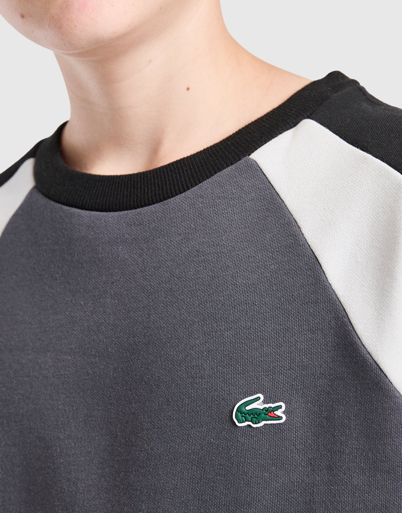 Lacoste Colour Block Fleece Crew Sweatshirt Kinder