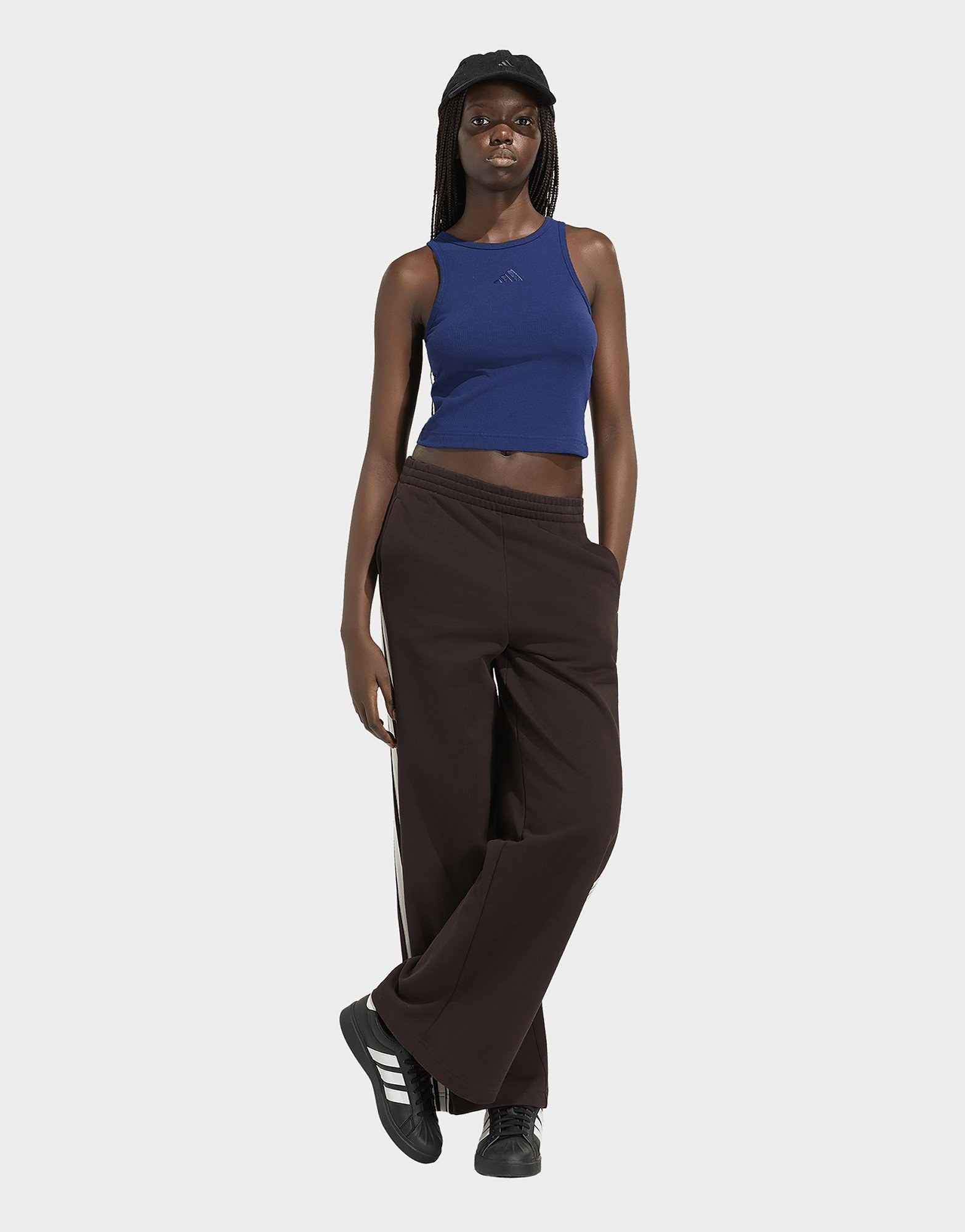 adidas KIT 3-Streifen Hose, weit geschnitten