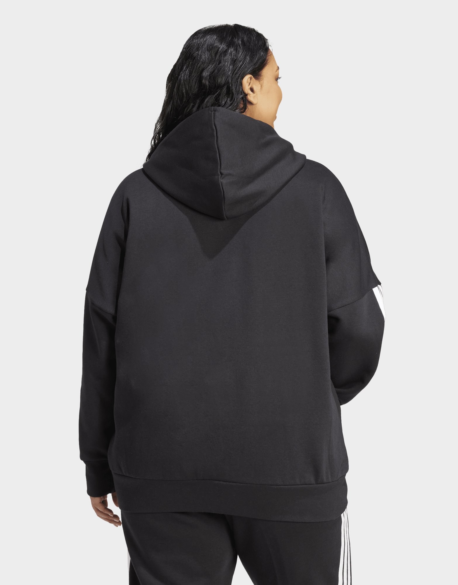 adidas Essentials 3-streifen Full-zip Fleece Kapuzenjacke (große Größen)