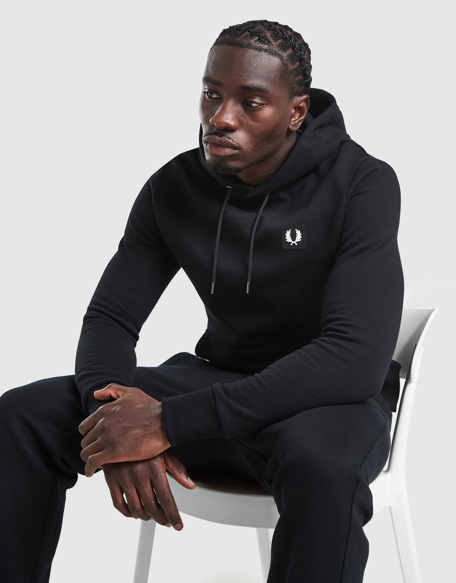 Fred Perry Pique Badge Hoodie