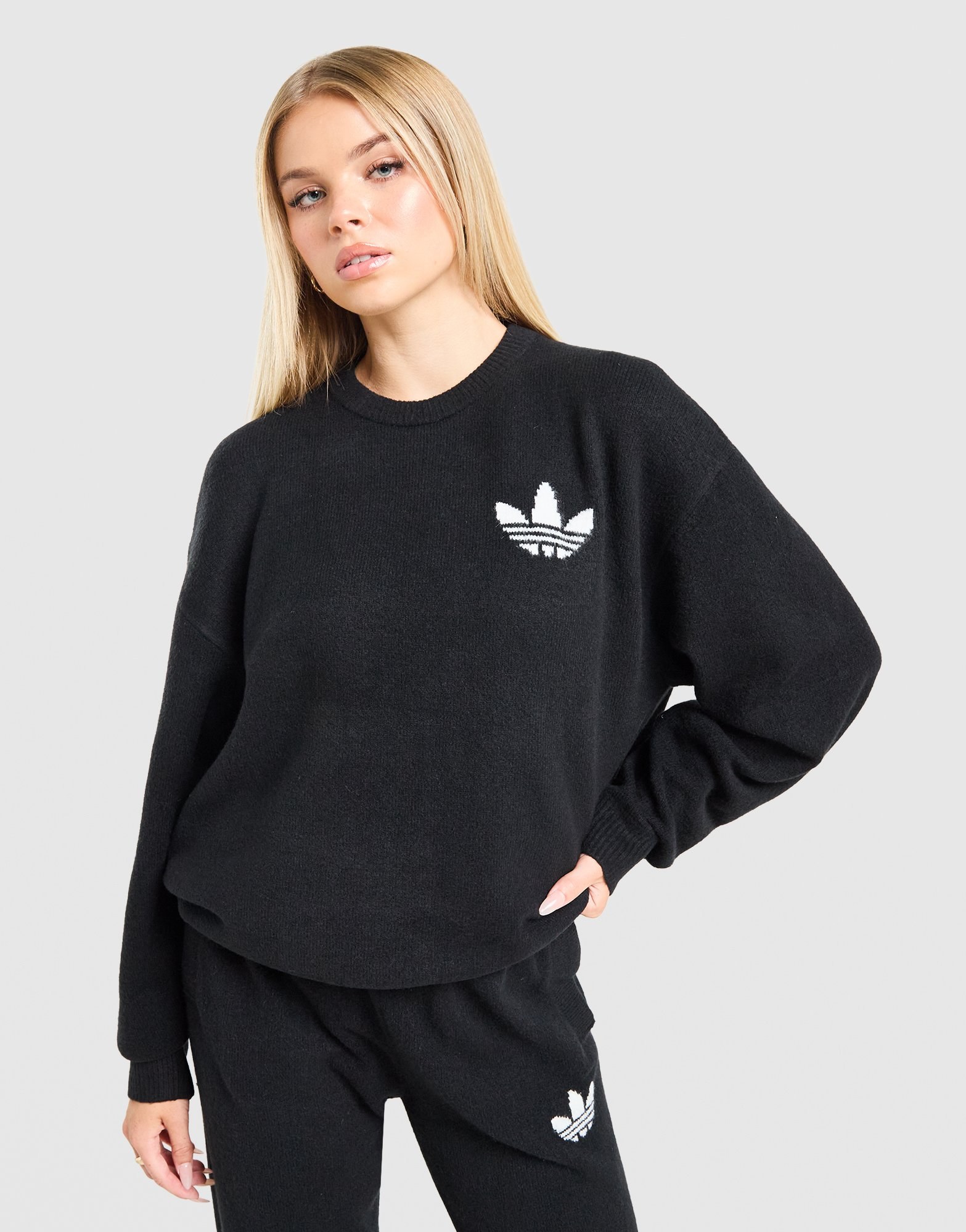 adidas Originals Trefoil Knit Crew Sweatshirt