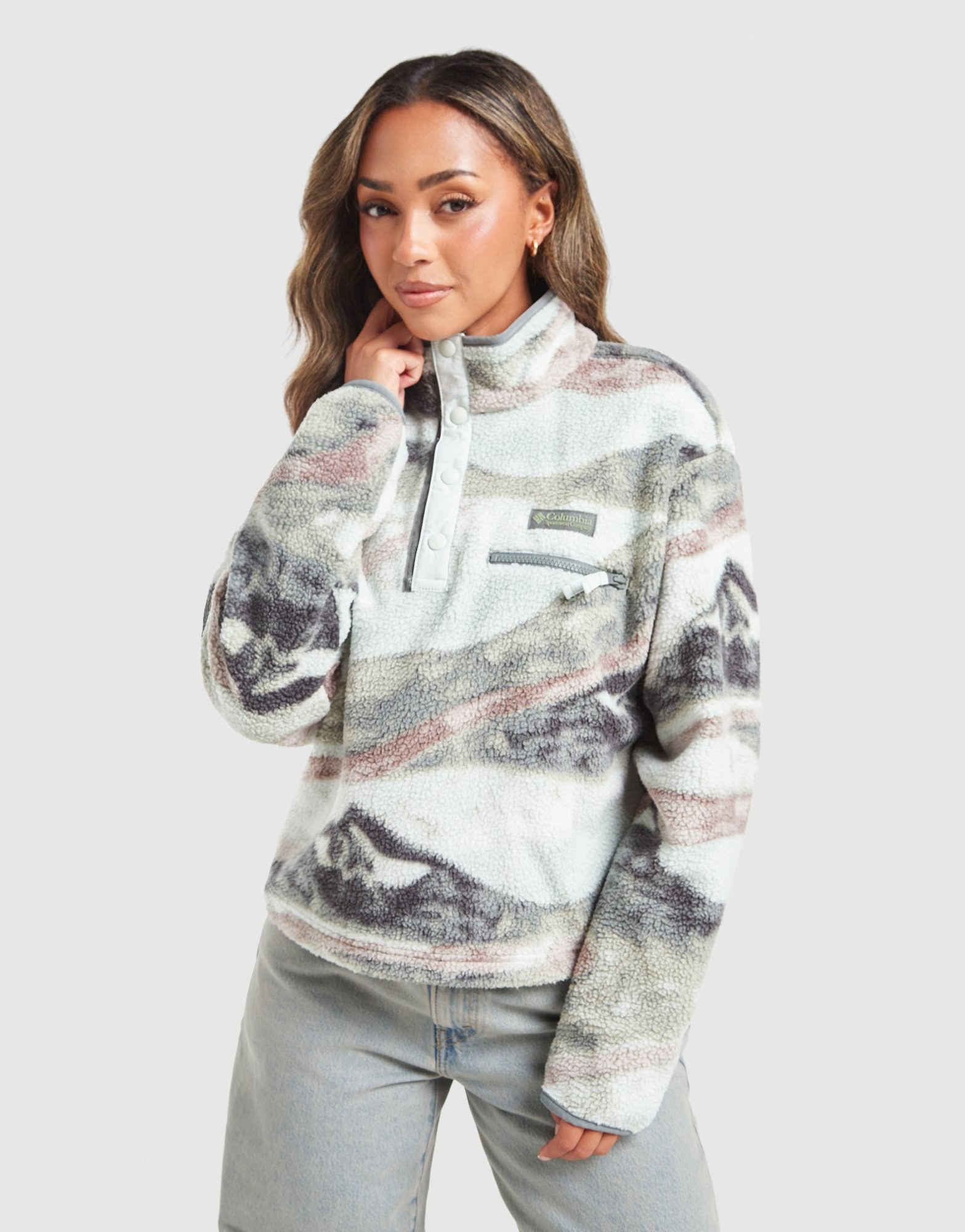 Columbia Helvetia Cropped Printed 1/2 Snap Fleece