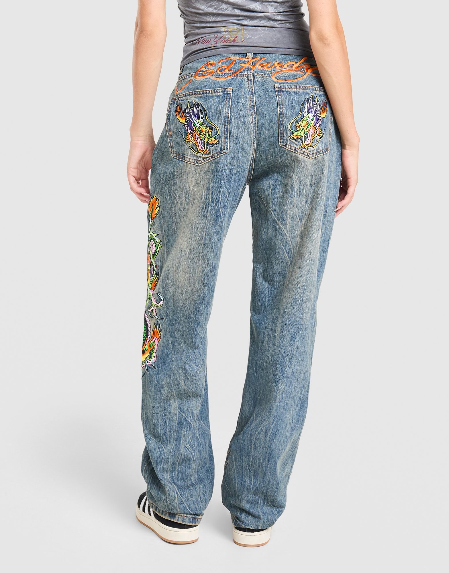 Ed Hardy Chinese Dragon Denim Jeans
