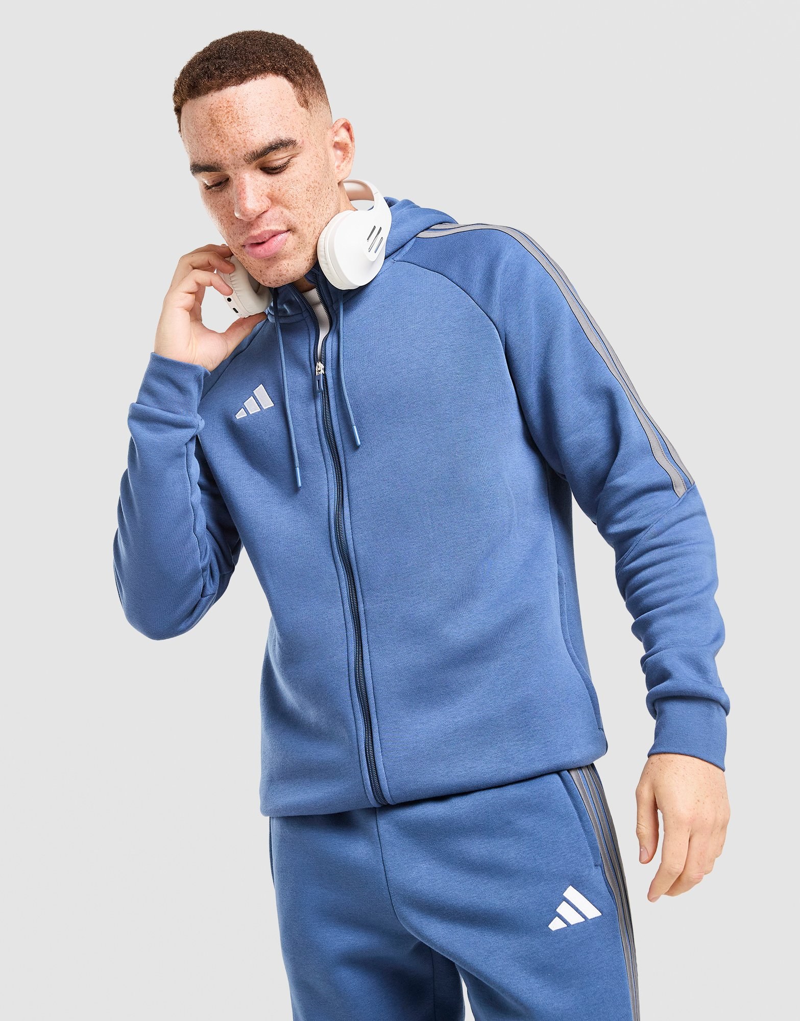 adidas Tiro Essentials 3-Streifen Full-Zip Hoodie