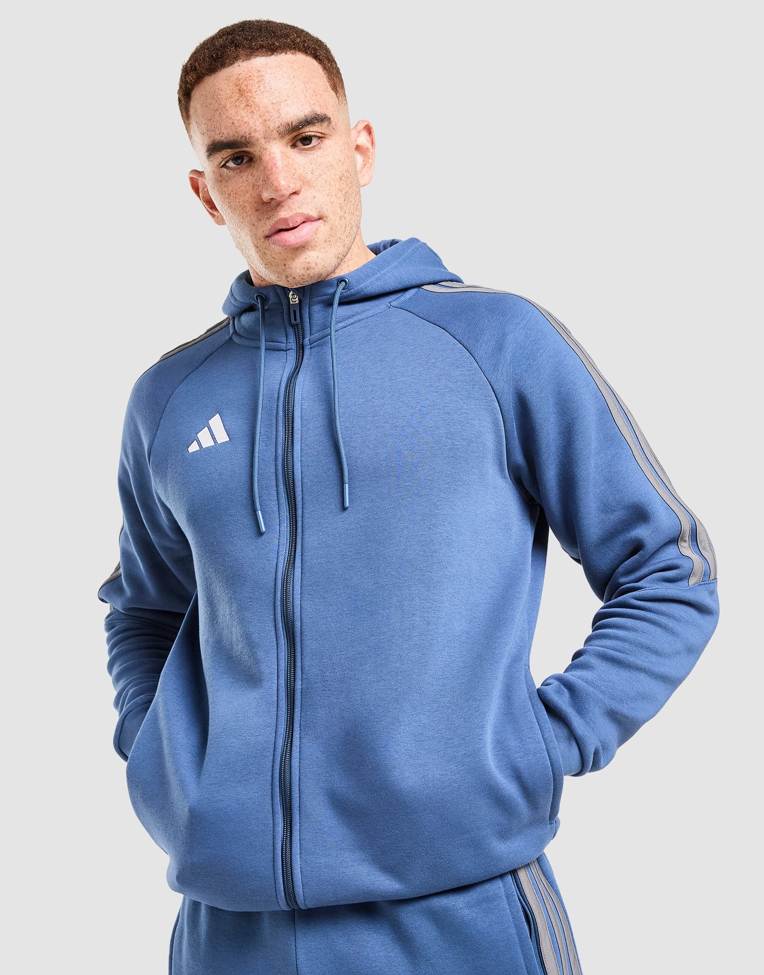 adidas Tiro Essentials 3-Streifen Full-Zip Hoodie