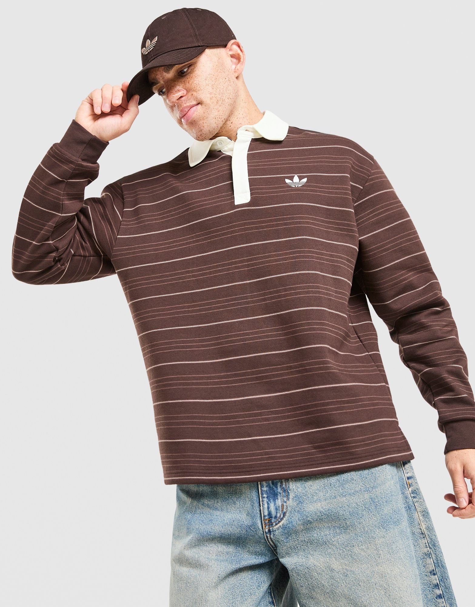 adidas Originals Stripe Rugby Sweatshirt