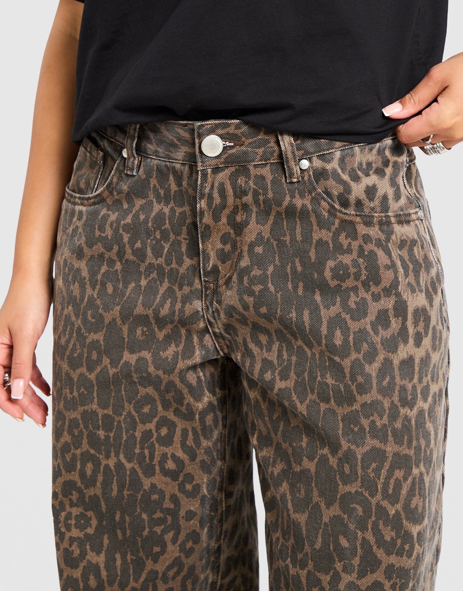 Unlike Humans Leopard Jeans