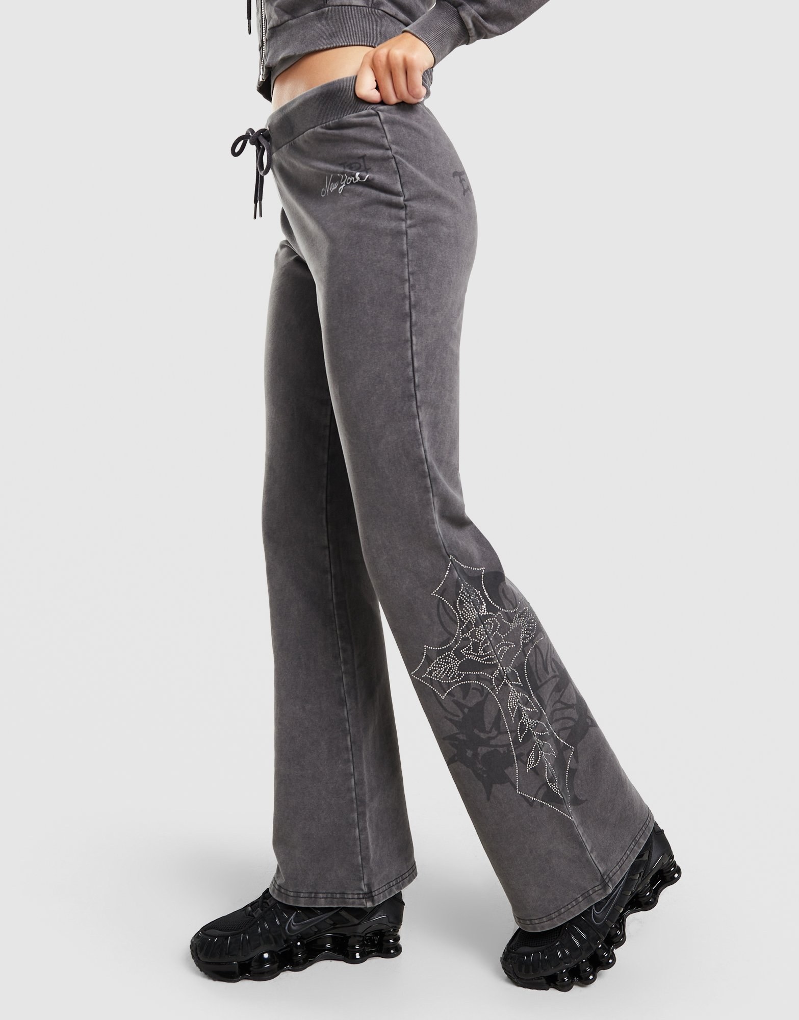 Ed Hardy True Diamante Wide Leg Jogginghose
