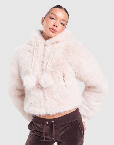 JUICY COUTURE Hooded Pelzjacke