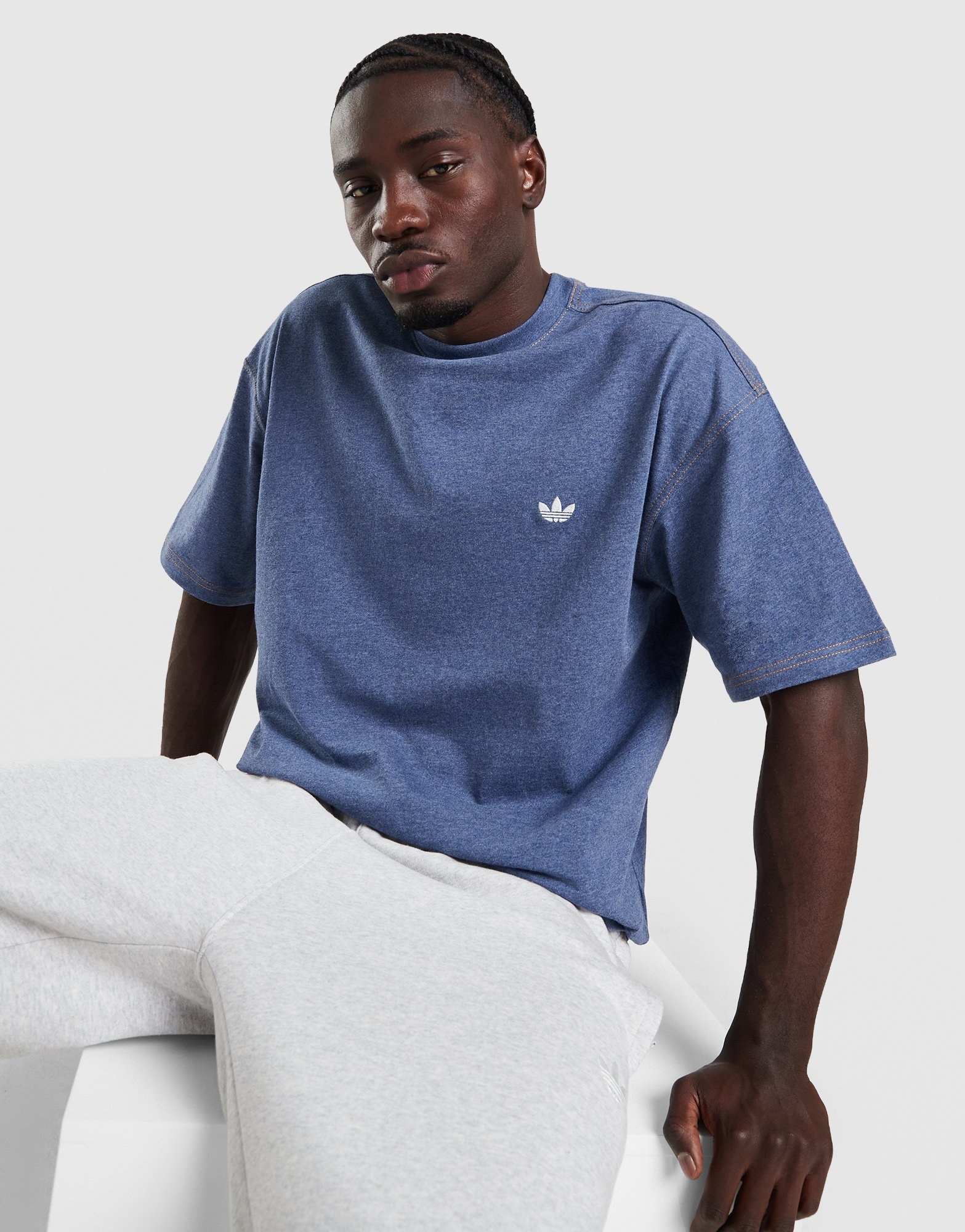 adidas Originals Trefoil Essentials Melange Loose Crop T-Shirt