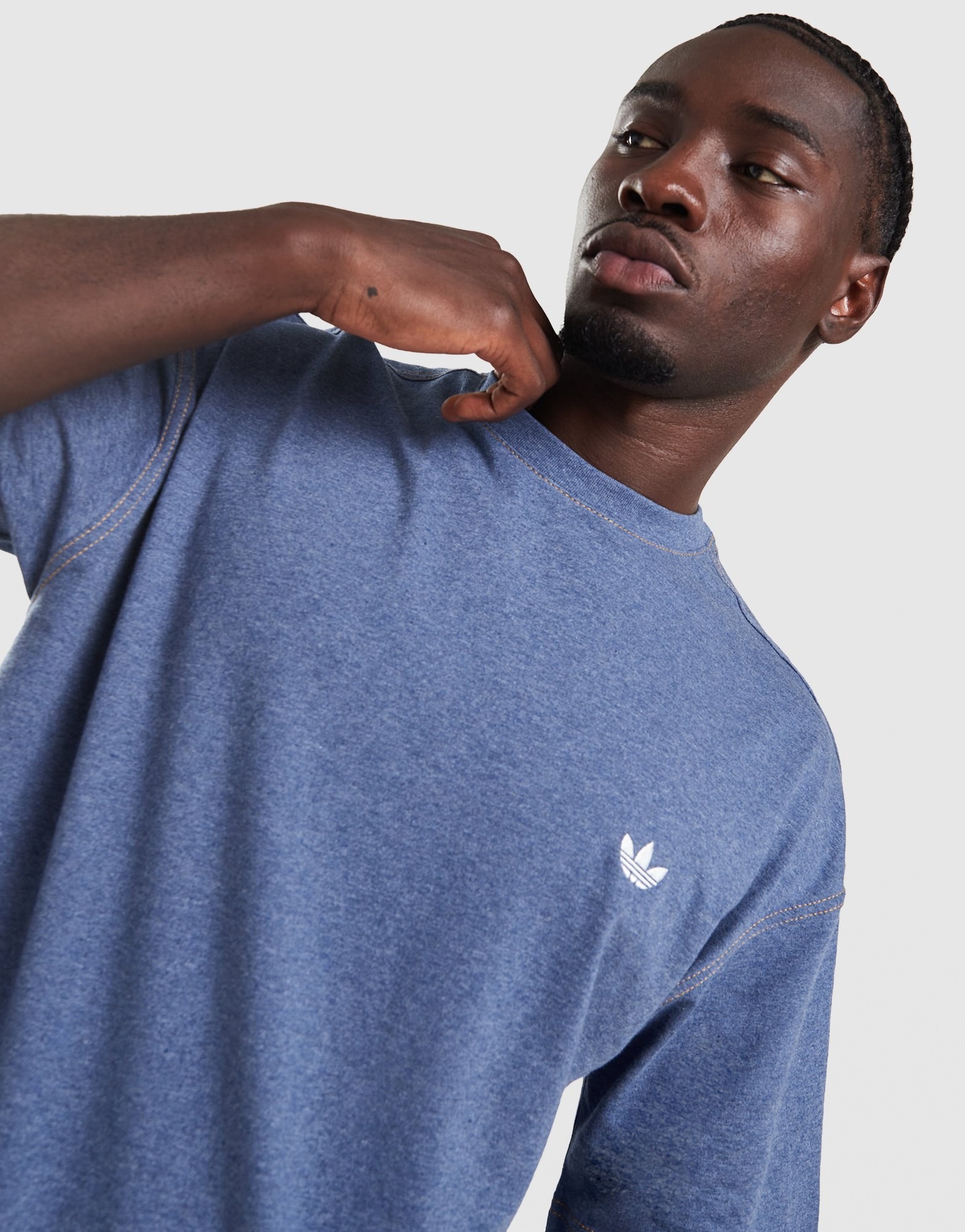 adidas Originals Trefoil Essentials Melange Loose Crop T-Shirt